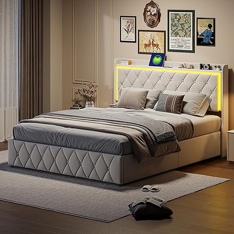 Avis LIVLUX Lit Coffre 160x200 cm